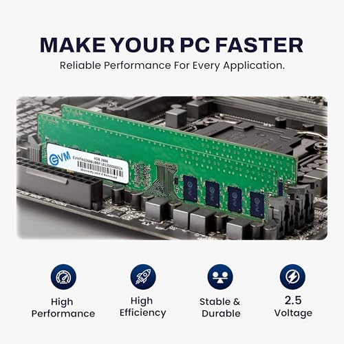 Image of EVM 4GB DDR4 Desktop RAM 3200MHz - Unleash Your System's Full Potential - Perfect for Gamers, Office Work, and More - 10 Year Warranty (EVMT4G3200U88P)