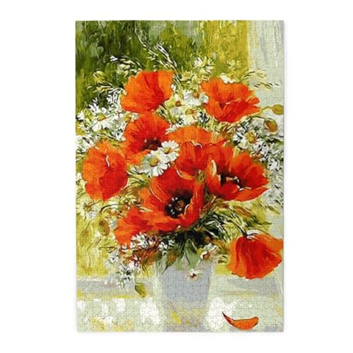 花瓶子供のため 1000ピース ジグソーパズル 大人向け難しい 破片なし カチっとハマる 誕生日 おしゃれ インテリア ギフトハウス (75×50cm)