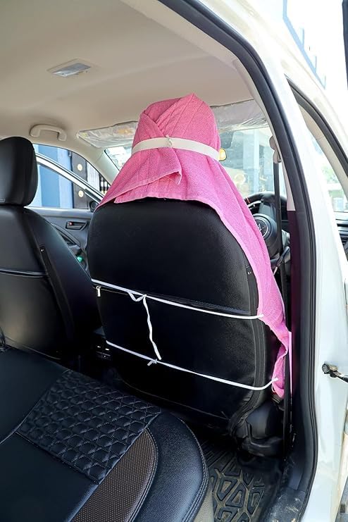 Image of Car Seat Towel Cover, Universal Size 76x152 cm, Soft and Comfortable Seat Protector for All Cars, Single Pack of 1 (1, Pink, 30x60inc.)