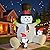 7 FT Inflatable Christma Decorations, Inflatable Snowman with Penguins, Christmas Blow Ups Yard Decorations with Colorful LED Lights, Christmas Inflatables for Garden Lawn Xmas Holiday