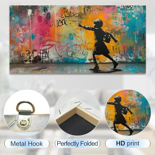 Art mural Pop Banks Street Graffiti Boy idée cadeau originale ado