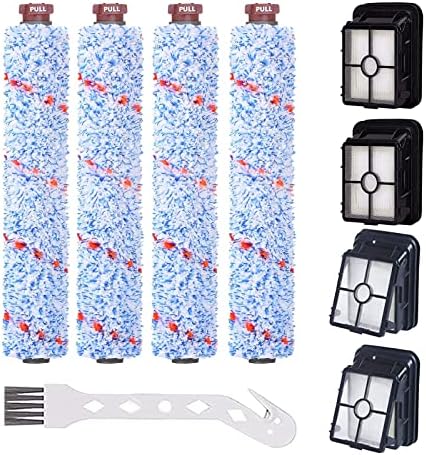 CERO Replacement for Bissell CrossWave Pet Pro 1785 2306 Series Vacuum,Cleaner, Compare to Part 1608683, 160-8683, 1608684, 4 Multi-Surface Brush Roll 1868 + 4 Vacuum Filter 1866 Vacuum Filter.
