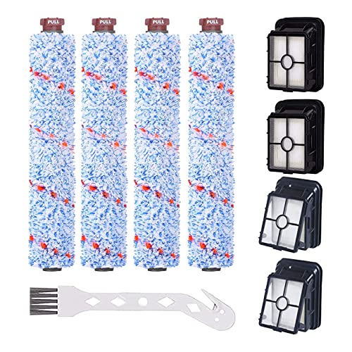 Cero Replacement For Bissell Crosswave Pet Pro 1785 2306 Series Vacuum,Cleaner, Compare To Part 1608683, 160-8683, 1608684, 4 Multi-Surface Brush Roll 1868 + 4 Vacuum Filter 1866 Vacuum Filter. #TOP3