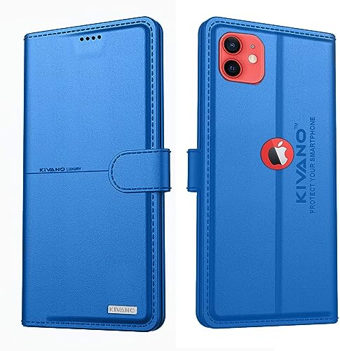 Image of KIVANO Compatible with Apple iPhone 12 Mini Flip Cover | Leather Finish | Inside Pockets & Inbuilt Stand | Shockproof Wallet Style Magnetic Closure Back Cover Case