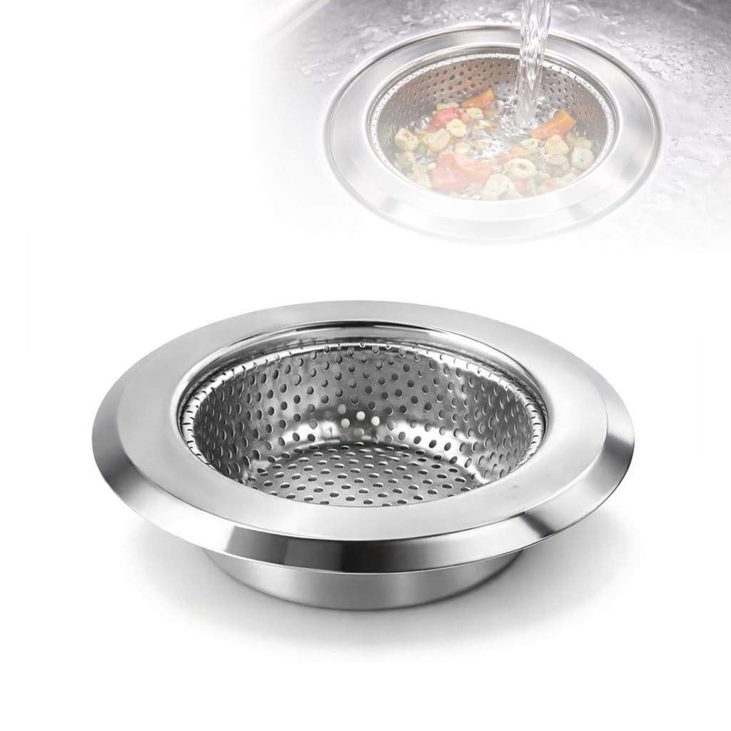 MIKANIX Kitchen Sink Strainer Stainless Steel | Drain Filter Basket with Wide Rim (4.5 Inch / 15cm) | Anti-Clog Sink Waste Catcher (Pack of 1)-image-36