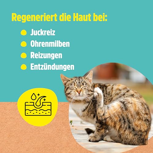 Green Hero Ohrentropfen 200 ml | Bei Ohrmilben und Entzündungen für Katze und Hund unterstützt die Ohrenpflege, den Regenerationsprozess der Haut | Mittel gegen Juckreiz bei Hefepilz & Ohrenentzündung
