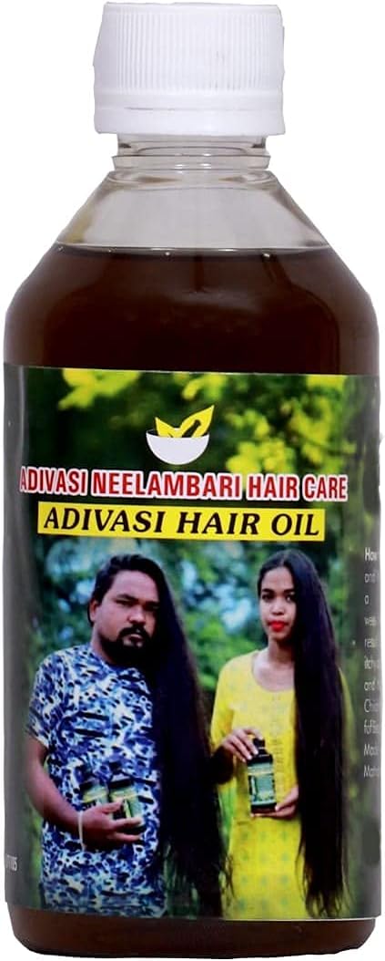 Adivasi Neelambari Herbal hair growth oil natural Ayurvedic herbal oil control hair fall anti dandruff stress relief splits end thickness prevent hair damage 200 ml