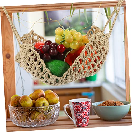 Cesta colgante de frutas multi-funcional que ahorra espacio en encimeras con su diseño único 3