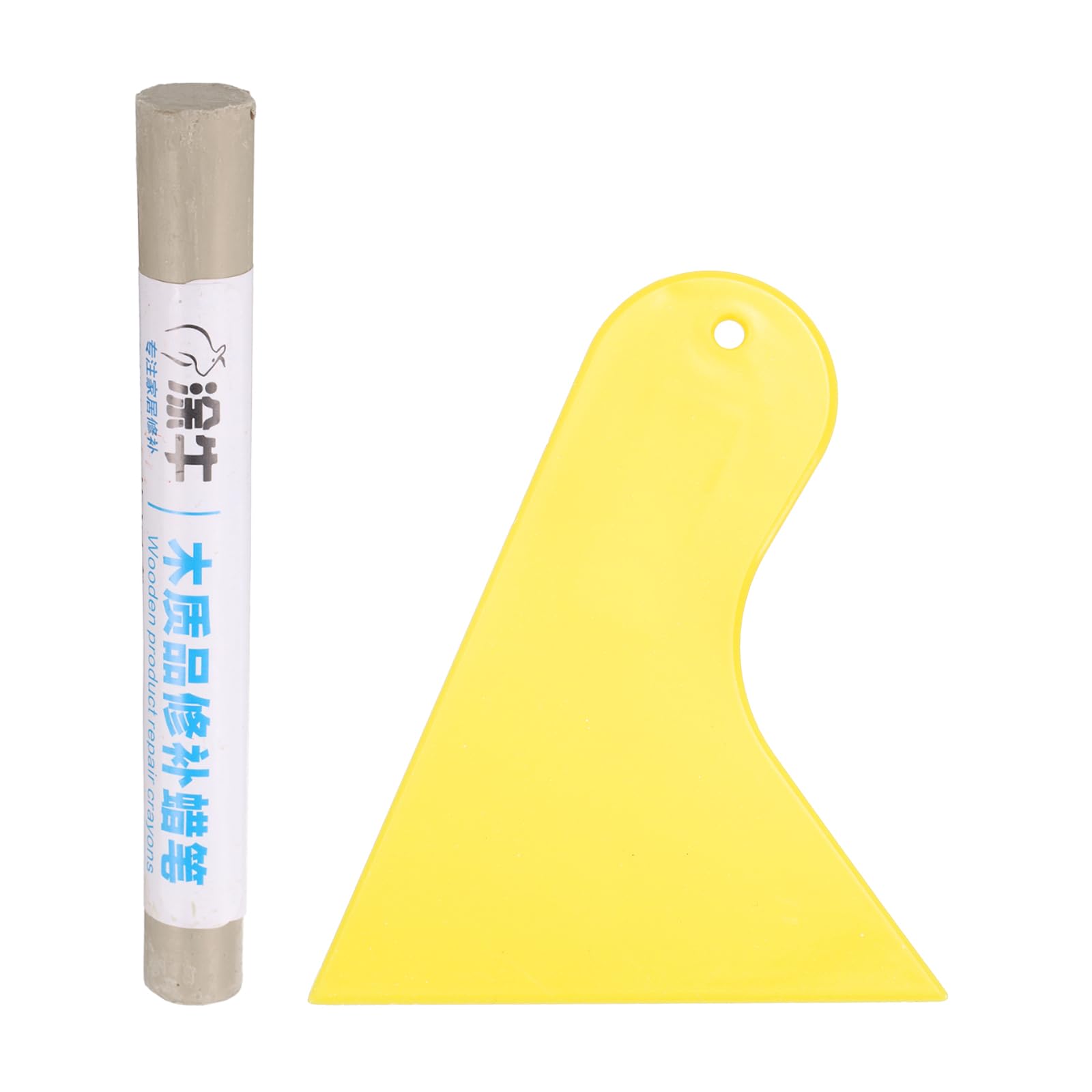 sourcing map Wood Filler Sticks Wood Furniture Scratch Repair Filler Sticks Furniture Touch Up Markers with Yellow Scraper for Wood Holes Wood Floor Table Door Cabinet, Slate Grey