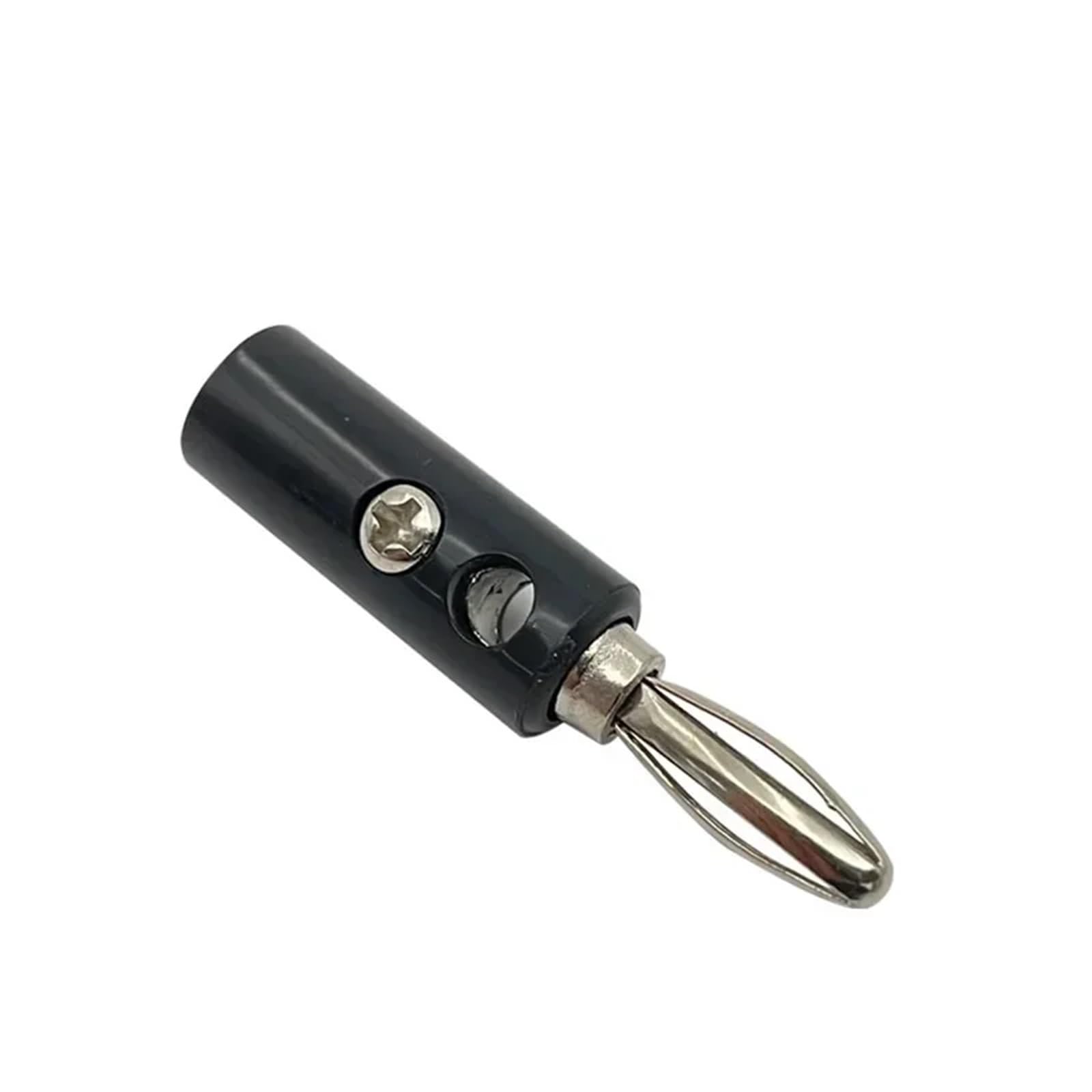 Conector de Altavoz Banana Horn de 40/200 Uds. Compatible con Cable de Altavoz de hasta 3mm de diámetro(40 Black)