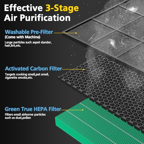 Image of 2Pack 300 /300S Replacement Filter for Coway Airmega Max2 Air Purifier 300 /300S, True HEPA Filter & Activated Carbon 2-in-1 Filter, # AP-1515-FP