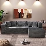 Modular Sectional Sofa - Couch with Chaise, Corduroy Couch, l Shaped Couches for Living...