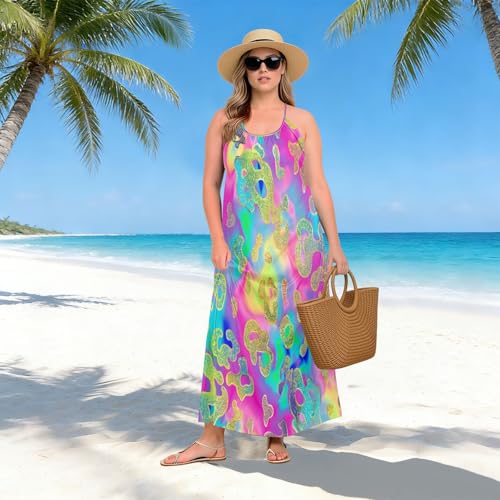 Robe caraco à dos ouvert imprimé marbre fluide taille M - 4