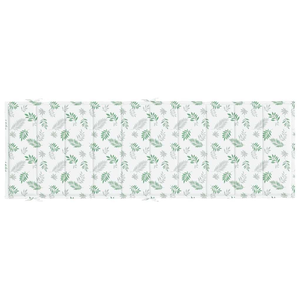 Cuscino per sdraio con motivo a foglie, 186 x 58 cm