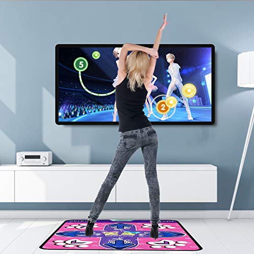 Einzel- / Doppeltanzmatte Tanzmatte, Musikalische Spielmatte Tänzer-Decke Tanzmaschine Funktioniert mit PC und TV, Yoga Matte Dancer Step