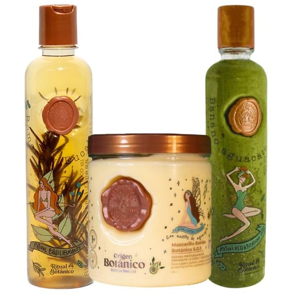 Ritual Botanico Shampoo Romero, Acondicionador Intensivo Plex y Mascarilla bomba capilar ritual botanico (3 Pack) Ritual Botanico Botanical Shampoo and Conditioner and mask