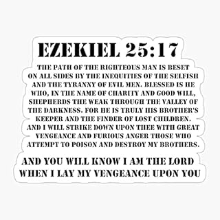 Pulp Fiction Ezekiel 25:17 Sticker Decal Vinyl - Peel and Stick to Any Smooth Surface