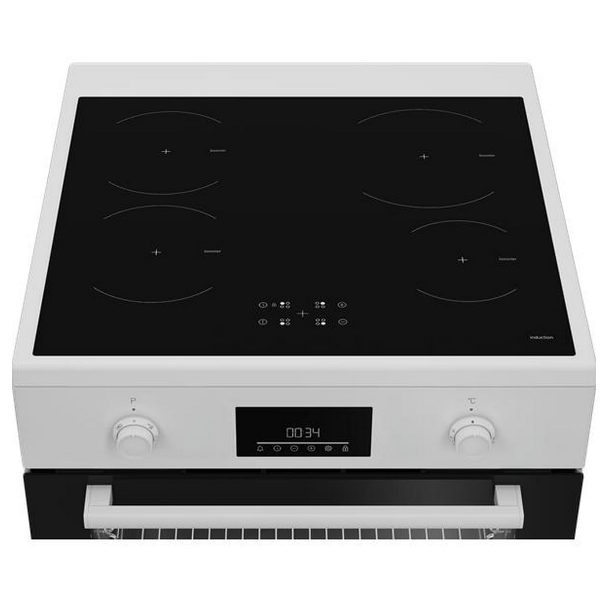 BEKO Cuisinière > 60 x 60 x 85 cm | 4 Inductions | Chaleur brassée | Parois