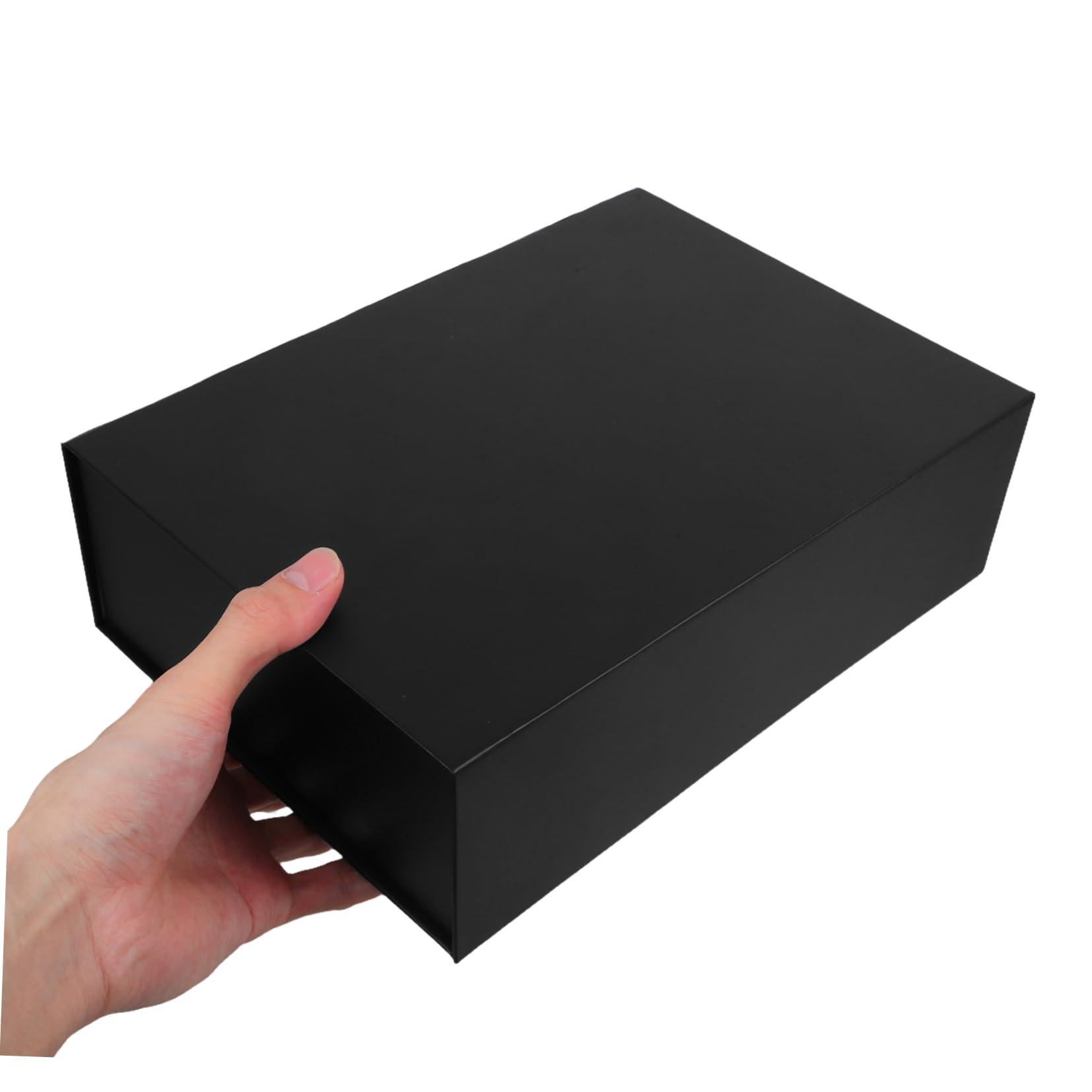 Faltbox mit Magnetverschluss 4 Stück Schwarz Papier Geschenkbox