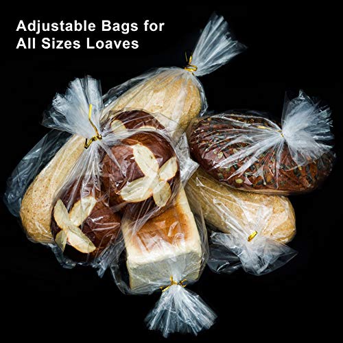 Bolsa de pan para panadería y repostería ajustable con lazos de cierre 4