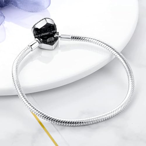 Pulseira cravejada de Cristais de Zircônia - Modelo Pulseira Pandora para Berloque de Prata 925 (18c