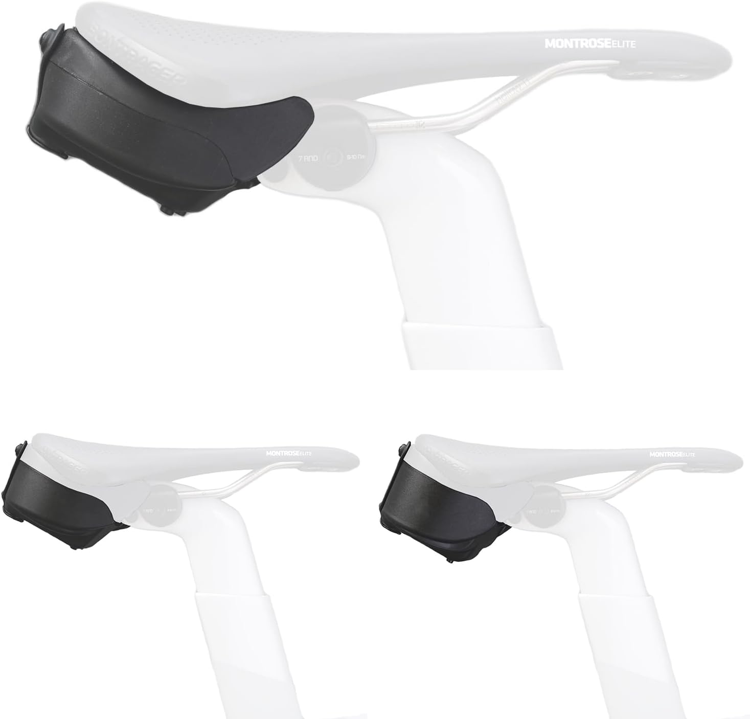 Aeroclam P1 Product Bundle, Aeroclam P1 Small - Medium Lower Section - Large Lower Section, Seat Bag Cycling Bike Saddle Bag Compact Under Seat Hard Shell Waterproof Aerodynamic for Mountain Road Bike Concave Top