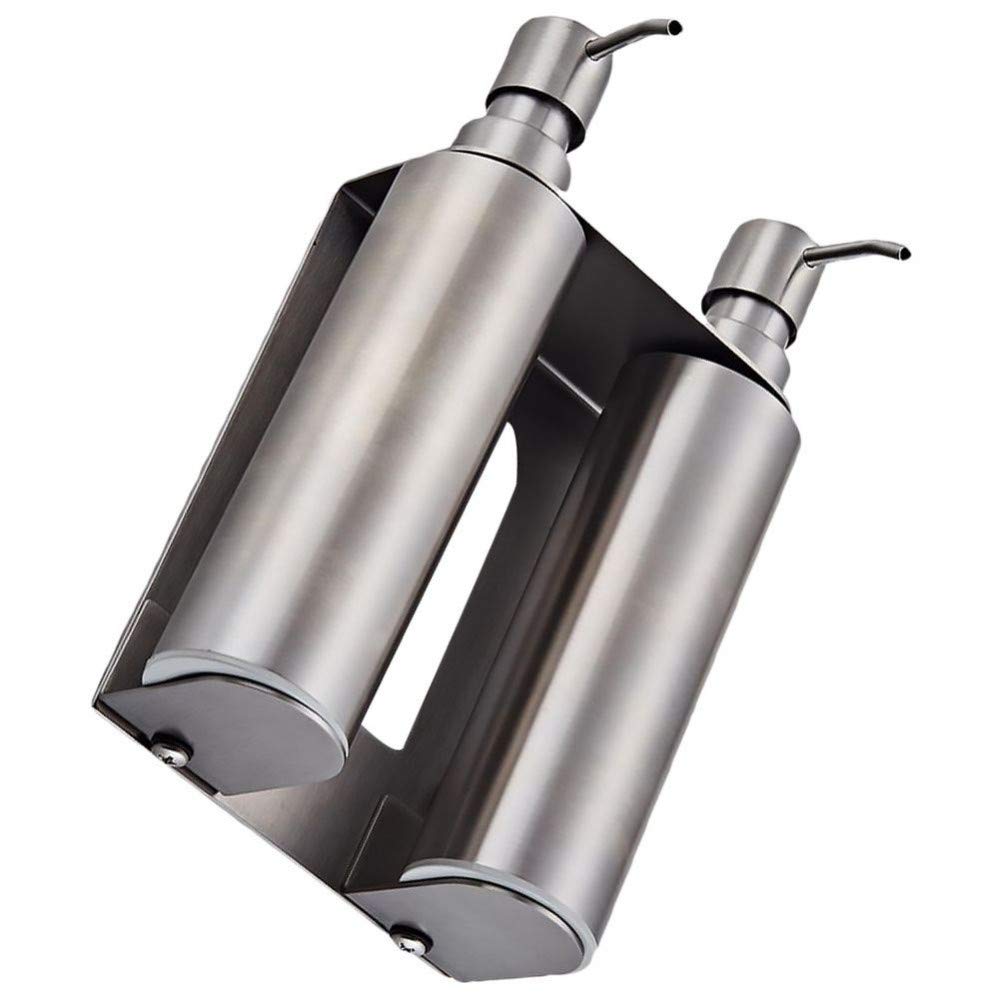 Dispenser di Sapone per Pressa A Mano Supporto per Sapone Liquido A Parete Contenitore di Sapone Vuoto Ricaricabile in Acciaio Inossidabile per Hotel di Casa
