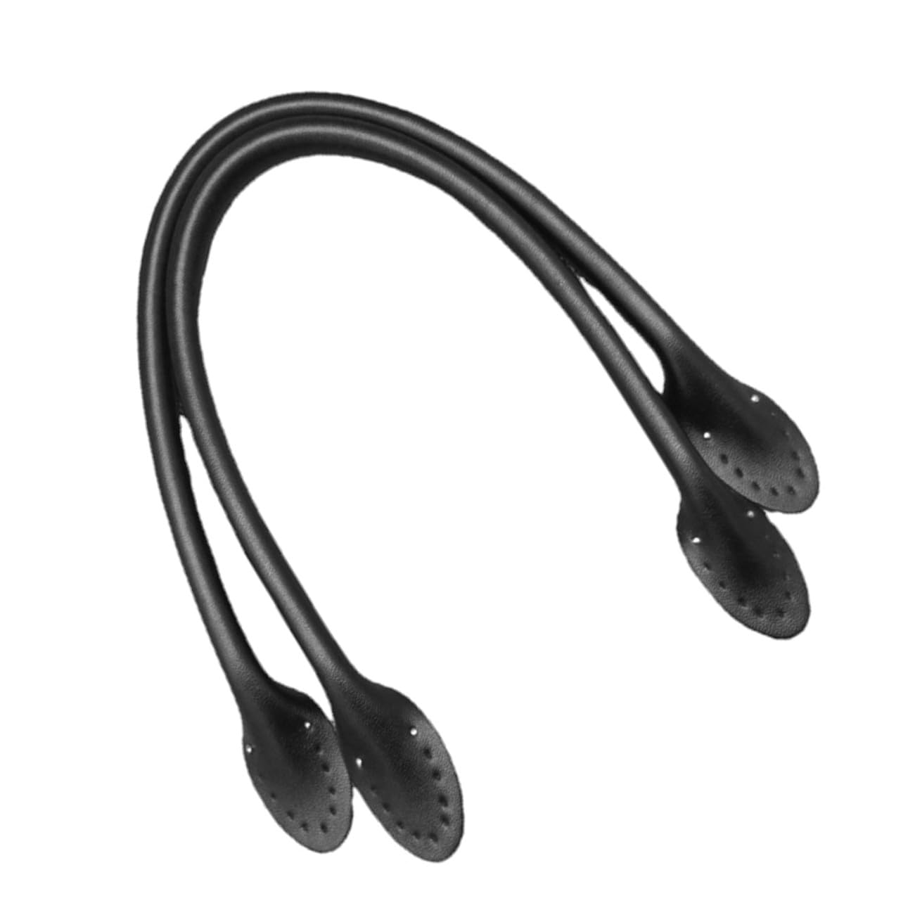 Housoutil 10 Piezas Mango de Bolso de Cuero PU Negro para Reemplazo y Manualidades Accesorios Resistentes para Bolsos Asas para Costura DIY y Reparación de Bolsas