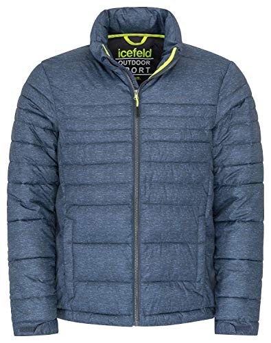 icefeld Herren Winter Jacke/Steppjacke/Isolationsjacke, marineblau-meliert in L