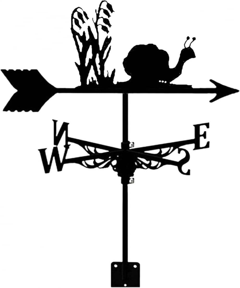 TAXXII Weathervane Classic Wind Vane Black Spray Paint Direction Indicator Apply to Decoration Garden Patio Farm Barn