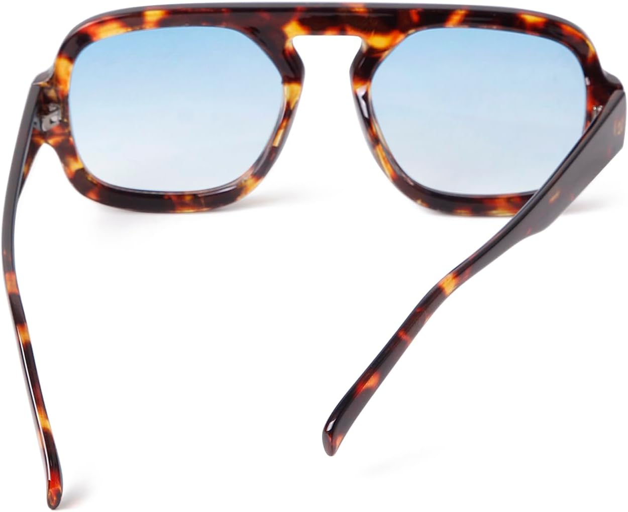 ADE WU Trendy Square Sunglasses for Women Men,Vintage Square Aviator Sunglasses Fashion 70s Inspired Stylish Flat Top Shades - Image 6