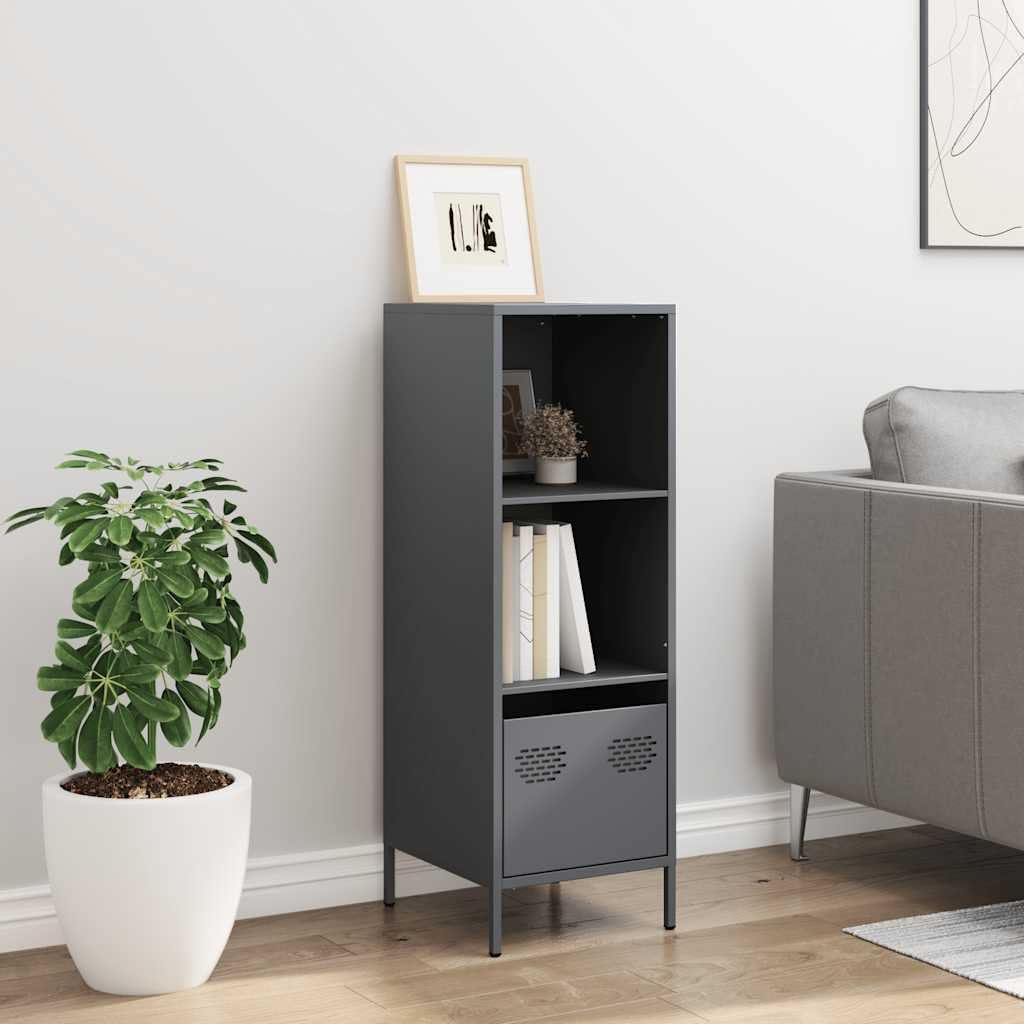Highboard antracite, 35 x 39 x 103,5 cm, in acciaio