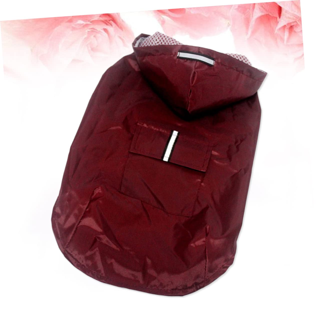 ABOOFAN 3pièces Manteau De Pluie Réfléchissant pour Chiens Et Petits Imperméable Poncho avec Capuche Ajustable Rouge