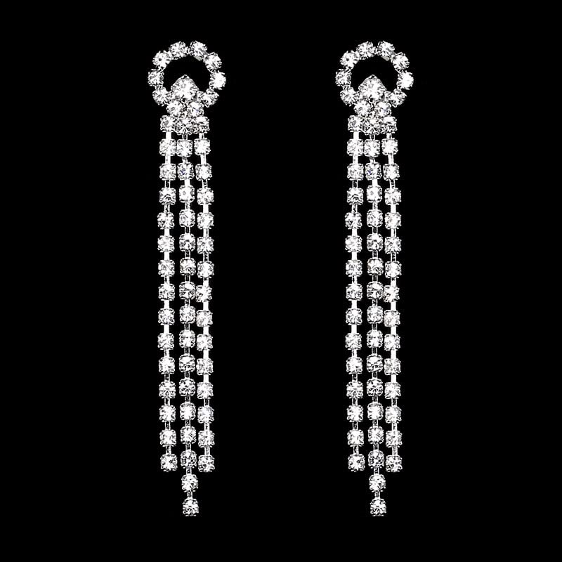 Cadeaux de mariée uniques : longs pendentifs en argent étincelants pour mariages et soirées