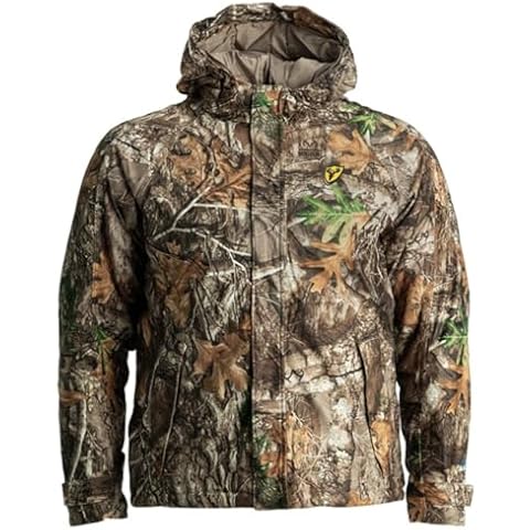 SCENTBLOCKER Shield Series Drencher Men's Insulated Late Season Breathable Waterproof Hooded Camo Hunting Jacket (RT Edge, X-Large) Cover