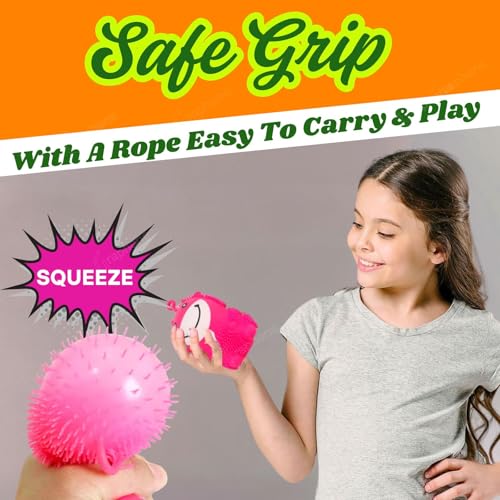Image of GRAPHENE Flashing Squishy Stress Ball Soft Silicone Squeezable Puffer Sponge Stress Relief Toy Sensory Smiley LED Light Glowing Hair Sensory Fidget Toys for Kids Birthday Gift (Pack of 1)