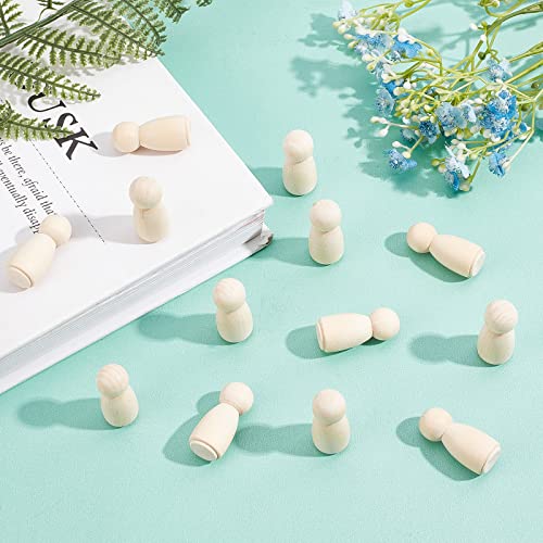 GORGECRAFT Wood Peg Dolls Kit, 20Pcs Unfinished Wood Crafts 34mm Natural Unpainted, DIY Art Painting Supplies for Home Decorations - Image 4