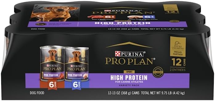 Purina Pro Plan Sport High Protein Variety Pack Wet Dog Food, 13 oz., Pack of 12