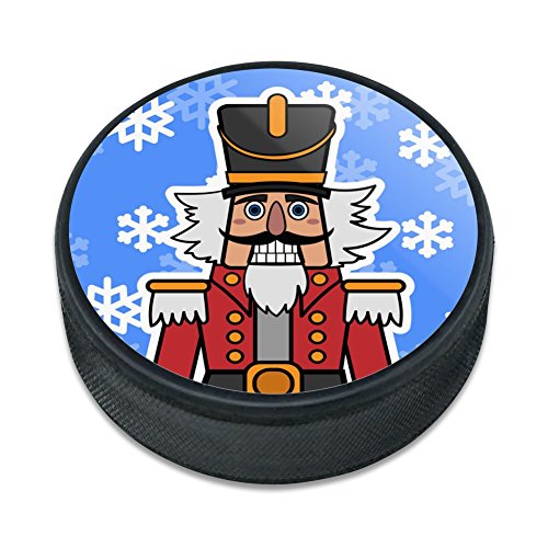 GRAPHICS & MORE Grinning Nutcracker Soldier with Snowflakes Ice Hockey Puck