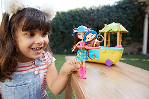 Enchantimals Barco de la Selva mágica con muñeca Merit Monkey (Mattel GFN58)