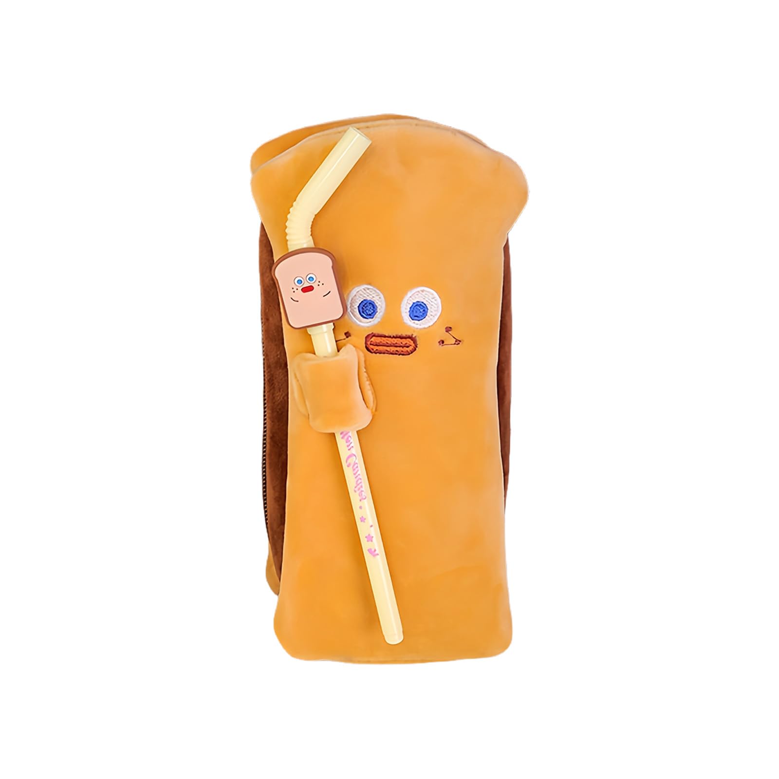 Creative Toasts Bread Plush Pencil Case Large Capacity Storage Pen Bag For School Supplies And Accessories