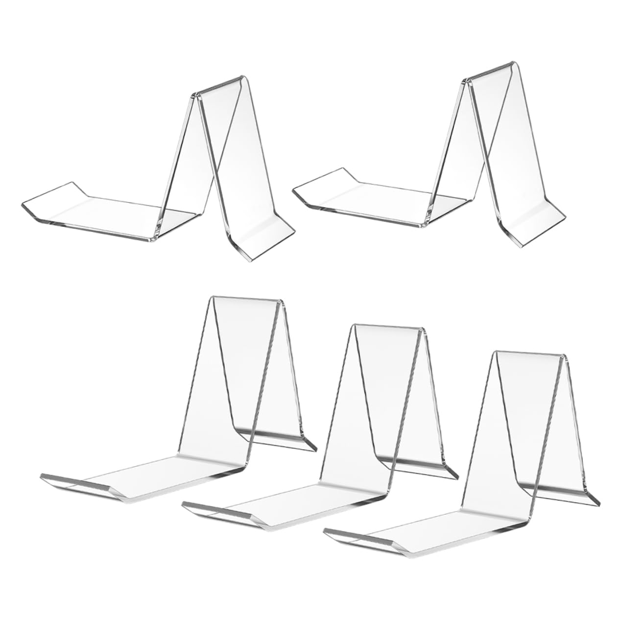 MUCKLILY Elegant Minimalist Shoe Rack Set 5pcs Book Display Stand Cellphone Holder for Store Display