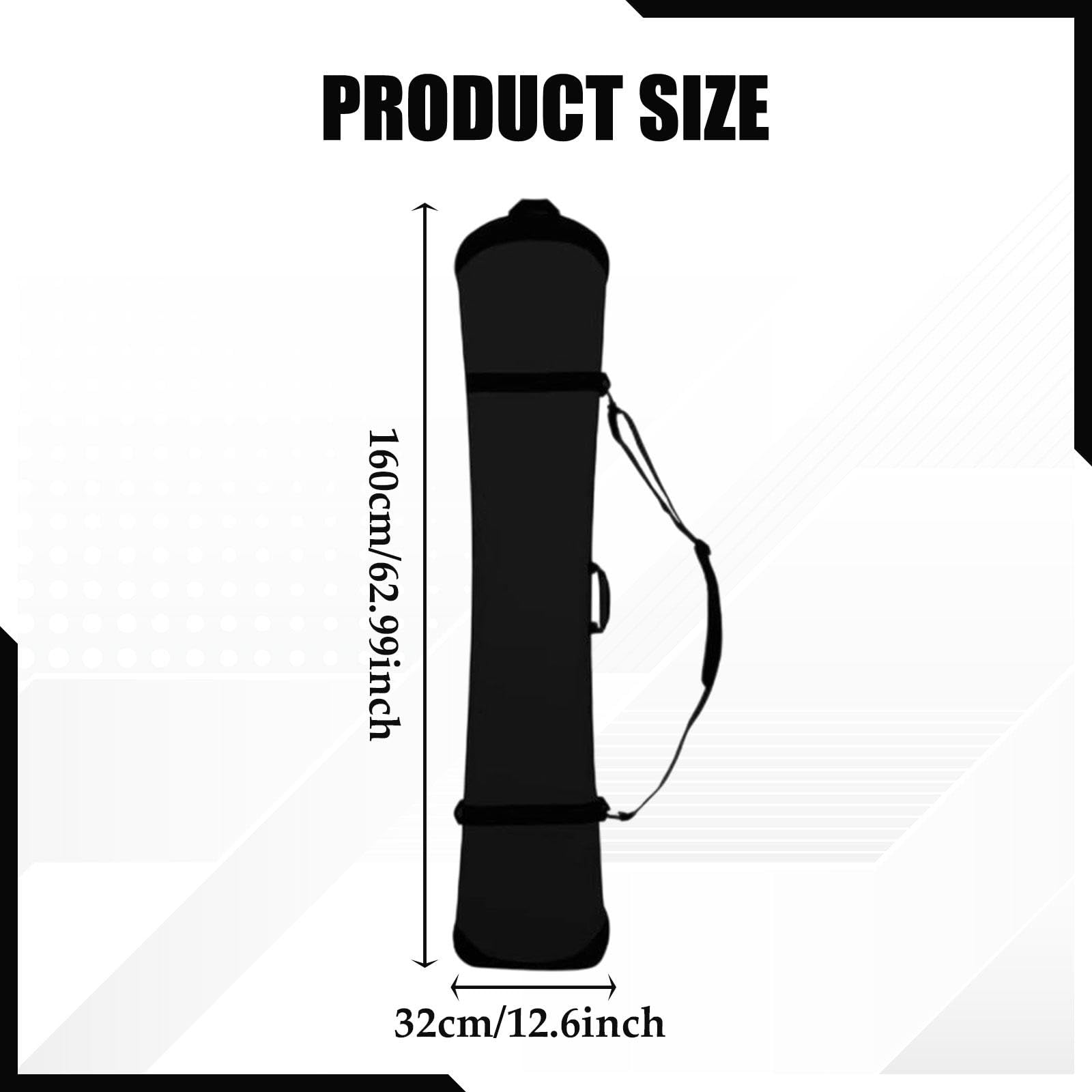 Homyl Housse Snowboard Pochette Sac de Transport Rangement Protection Neoprene avec Bandoulière Adapté à Ski Hommes Femmes Cadeau