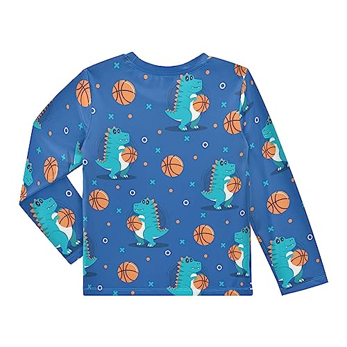 Image of CaTaKu Boys Swim Shirt Long Sleeve Rash Guard for Boys Toddler Rashguard Water Sun Shirt UPF+ 50 Swimwear