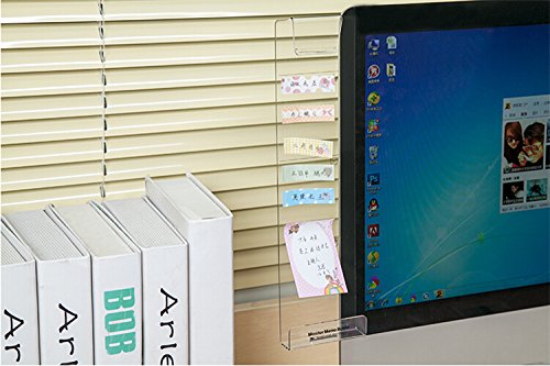 Home-organizer Tech Notes Holder and Reminder Memo Board for Computer Monitors Screen Acrylic Message Boards Memo Pads (Left) - Thumbnail 6