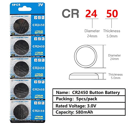 10Pcs CR2450 Batería 3V 550mAh para Reloj Juguete miniatura 4