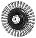 PFERD 82307 Power Knot Wire Wheel Brush with Stringer Bead Twist, Threaded Hole, Stainless Steel Bristles, 4" Diameter, 0.020" Wire Size, 5/8"-11 Thread, 20000 Maximum RPM