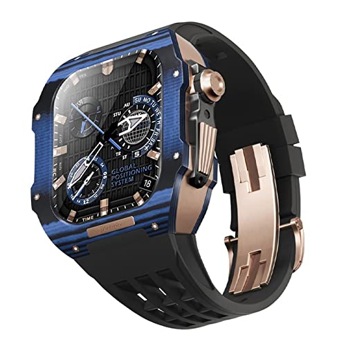 Boîtier en fibre de carbone SCHIK pour montre Apple Watch 8 7 6 45 44 mm