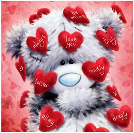 Artoree DIY 5D Diamond Painting by Number Kit for Adult, Full Drill Diamond Embroidery Dotz Kit Home Wall Decor-16x16" Teddy Bear