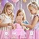 Kleidung Outfits für 12-18 Zoll Baby Puppen, Rosa Ballett Puppen Kleidung mit Jumpsuit Tüll Kleid Strumpfhose Ballett Schuhe Haarband Haarspange für 30-45 cm Neu Baby Puppe Kleidung Mädchen Geschenk